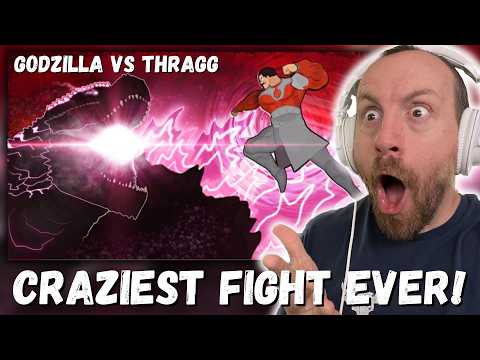 CRAZIEST FIGHT EVER! Evolved Godzilla VS Thragg | Invincible and Monsterverse | Animation (REACTION)