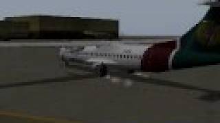 X-plane 8 ATR72-210 Yangon Airways Landing and Shutdown