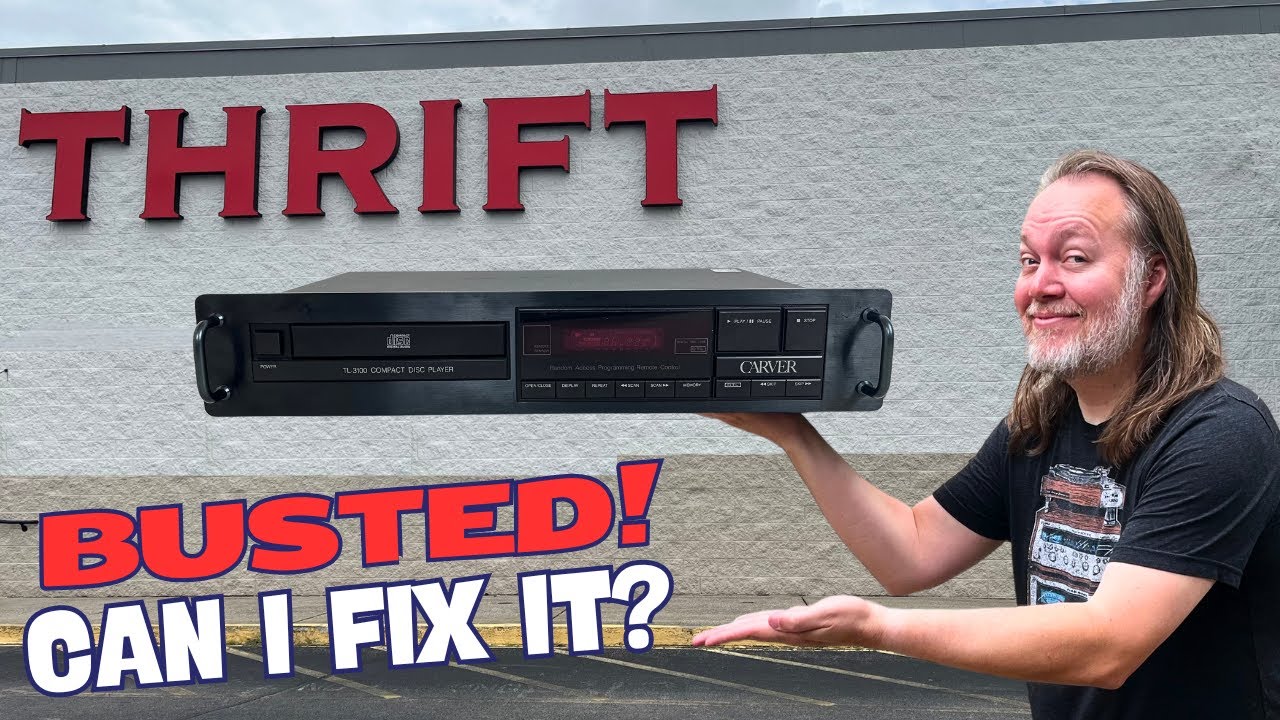 Can I repair a $20 thrifted audiophile CARVER CD player? - YouTube