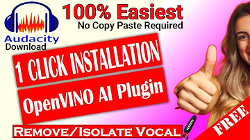 How to Install OpenVINO AI Plugins in Audacity | Remove & Isolate Vocals Easily #Audacity #OpenVINO