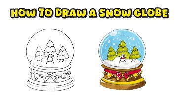 How to Draw a Snow Globe – Follow Along Winter Wonderland Video Tutorial