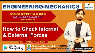 Engineering Mechanics by Mudit Raj Sir | Internal and External Forces | GATE ESE PSU AE JE