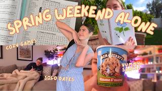 Cozy Weekend Vlog of Solo Dates | Movies alone, cleaning and easy crafts