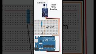 Arduino IR Sensor Black vs White | ON OFF Demo #shorts #amittechclub #amitkumar