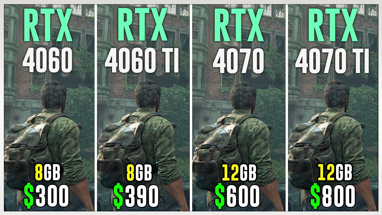 RTX 4060 vs RTX 4060 TI vs RTX 4070 vs RTX 4070 TI - Test in 12