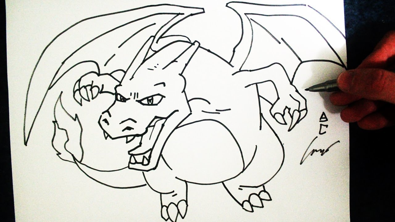 CapCut Tutorial como desenhar Charizard do Pokémon, passo á passo