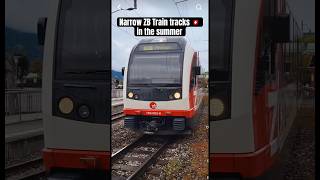 Narrow SBB Train crossing the tracks in Meiringen #zb #sbbcffffs