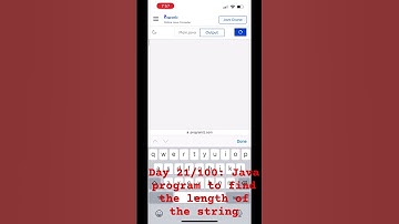 21. Java program to find the length of the string #javaprogramming #java #javaprogram,#shorts