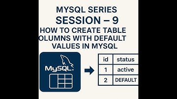 MySQL Series - Session - 9 - How to create table columns with Default Values in MySQL