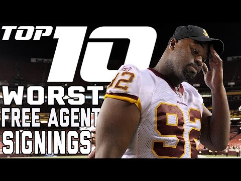 Video: 10 z nejvíce zklamáním volného agenta získání v historii NFL