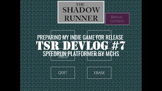 Preparing My Indie Game Demo For Release | The Shadow Runner Devlog 7