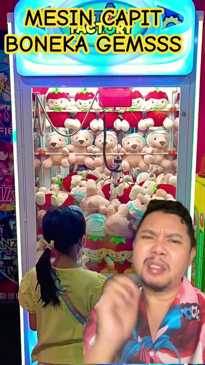 MAIN MESIN CAPIT BONEKA SERU!!??? #bonekacapit #clawmachine #arcade #shorts