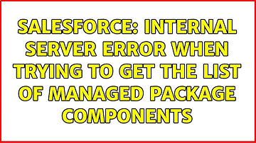Salesforce: Internal Server Error when trying to get the list of managed package components