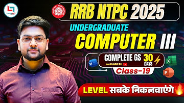 🔥 Complete Computer Class | RRB NTPC Undergraduate 2025 | MASTER NTPC Computer by Jeet Rana Sir