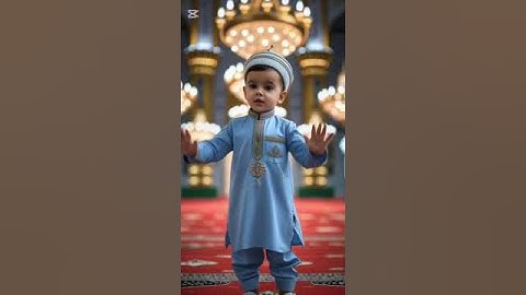 Thumbnail of 🕌 SubhanAllah! Cute Baby Recites First Kalma in Masjid Beautiful Adhan Echoes! 🎶✨ | Islamic Kids