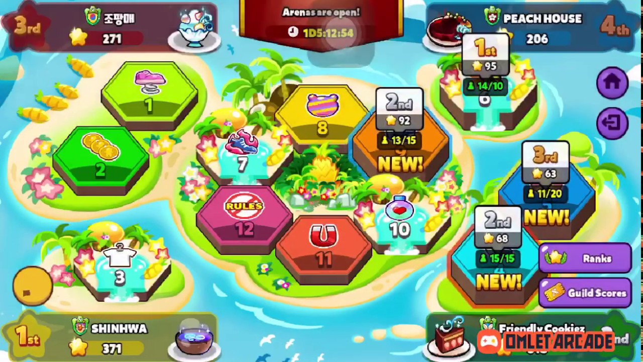 Guild Run Pineapple Isle Arena 9,5,4 Cookie Run Ovenbreak 20200401