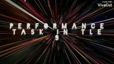 PERFORMANCE TASK IN TLE (HOUSEHOLD CLEANING)