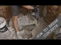 How to break concrete EASILY with Bosh Rotary Drill Hammer | Bathroom renovation - Part 3