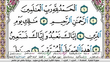 سورة الفاتحة مكتوبة - أيمن رشدي سويد Surah Al Fatiha - Ayman Sweed