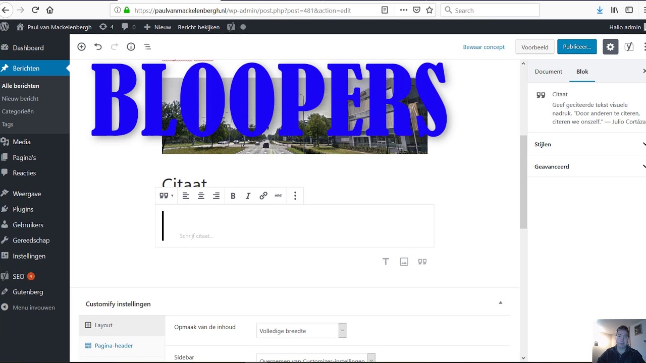 Citaat Knippen en Plakken BLOOPERSSSS YouTube