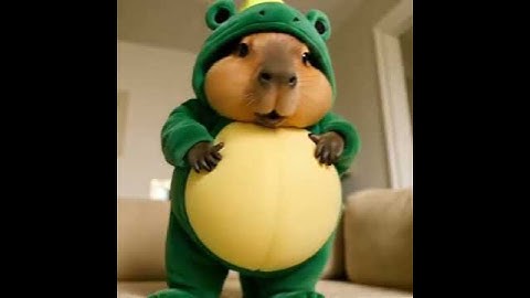 cute capybara rubbing belly #shorts #capybara #viralvideo