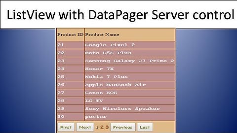 ASP.NET ListView with DataPager Server control part 2