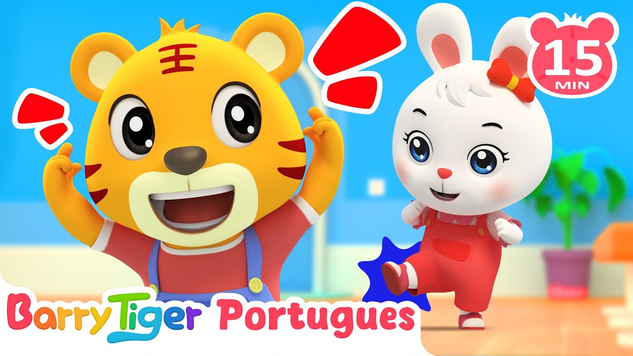 👐Cabeça, Ombros, Joelhos e Pés 🎵 Vamos Mexer o Corpo | Canções Infantis | BarryTiger em Português