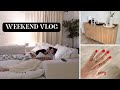 WEEKEND VLOG | New home decor, Date night at home, &amp; DIY SNS dip nails!