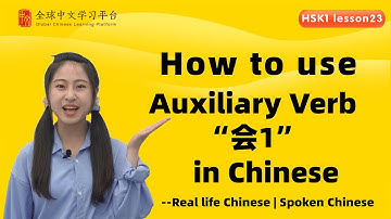 Learn Chinese in three minutes|How to use Auxiliary  Verb “会1”in Chinese|HSK1 lesson23