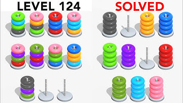 Color Hoop Stack Level 124 | Puzzle Games | Complete