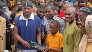 Mohammed Kudus donates football boots and sporting items to his Alma Mater, Nima Basic 1 sch, Ghana