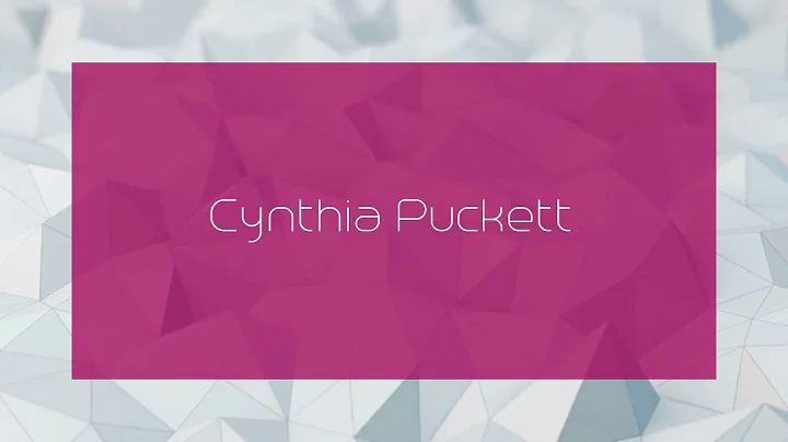 Cynthia Puckett - appearance