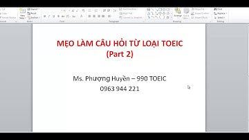 Mẹo làm bài Part 5 nhanh nhất!! (P2)