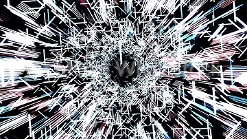 Abstract creative cosmic background with hyper jump into another galaxy. Animation. Speed of light