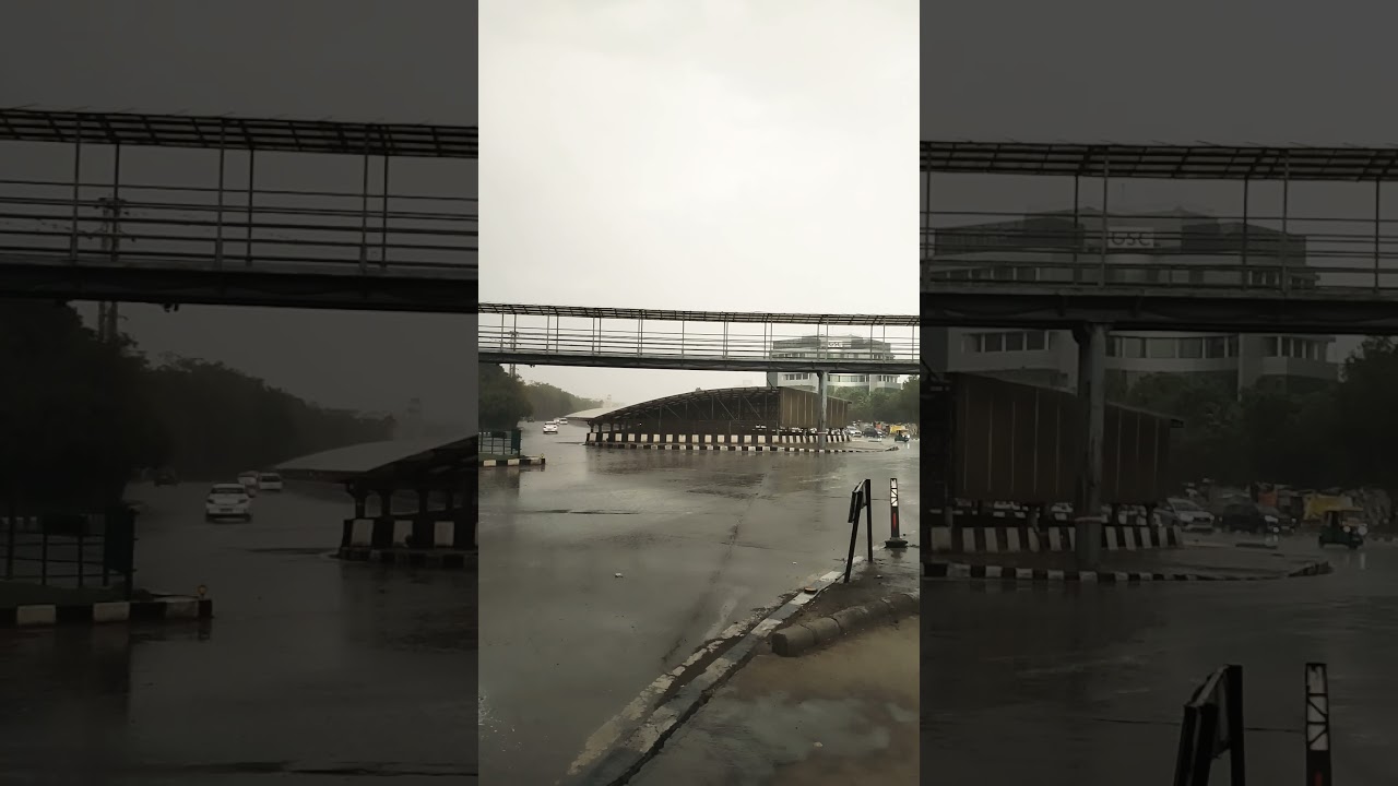 "Heavy Rainfall in Gurgaon 🌧️ | Streets Turn into Rivers! 