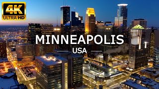 Minneapolis usa 2022 in 4K Ultra HD  Drone and Time Lapse Video + Inspiring Music | Minnesota, USA