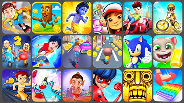 Tippy Toe 3D, Subway Princess Runner,Little singham Cycle race,Kicko, Little krishna 3D,Motu Patlu