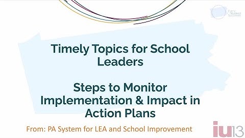 Action Steps for Monitoring Implementation & Impact of School Improvement Plans