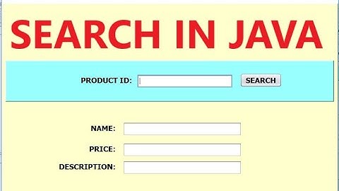 Java search using Mysql Database