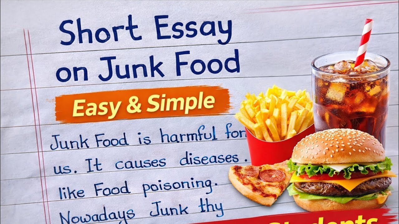 Essay on Junk Food (Easy & Simple) | Board Exam Preparation #junkfood #letter #article #students 