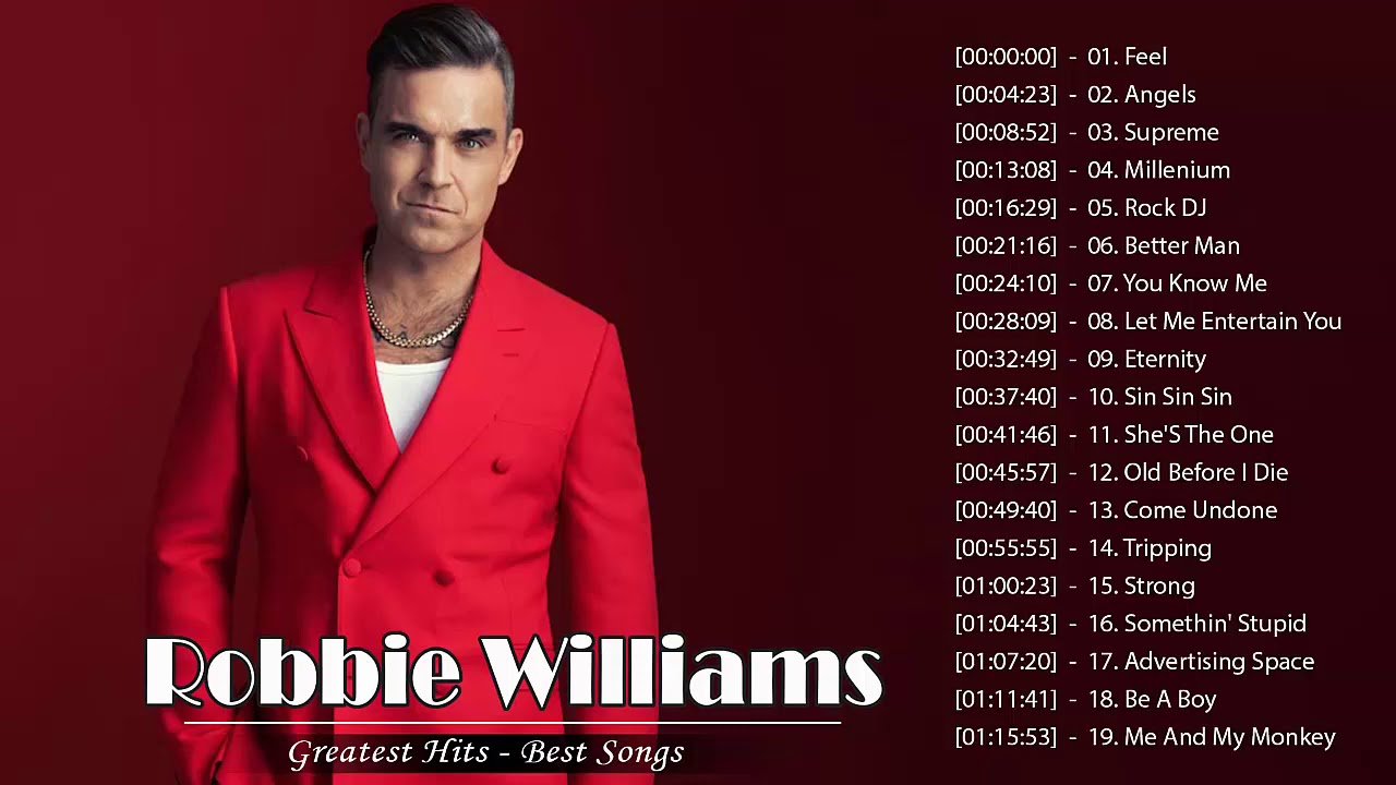 Robbie Williams Greatest Hits - Robbie Williams Best Songs - Robbie  Williams The Best Tracks