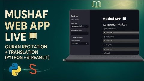 Build & Deploy Mushaf Project using Python & Streamlit | Complete Step-by-Step Tutorial