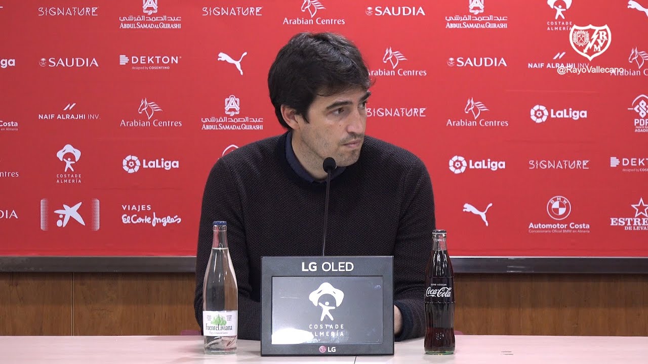 Iraola en rueda de prensa tras el Almería 0 - Rayo Vallecano 1 - YouTube