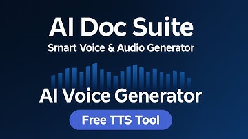 🎧 AI Voice & AI Audio Generator — Free Text to Speech Tool | AIDocSuite.com
