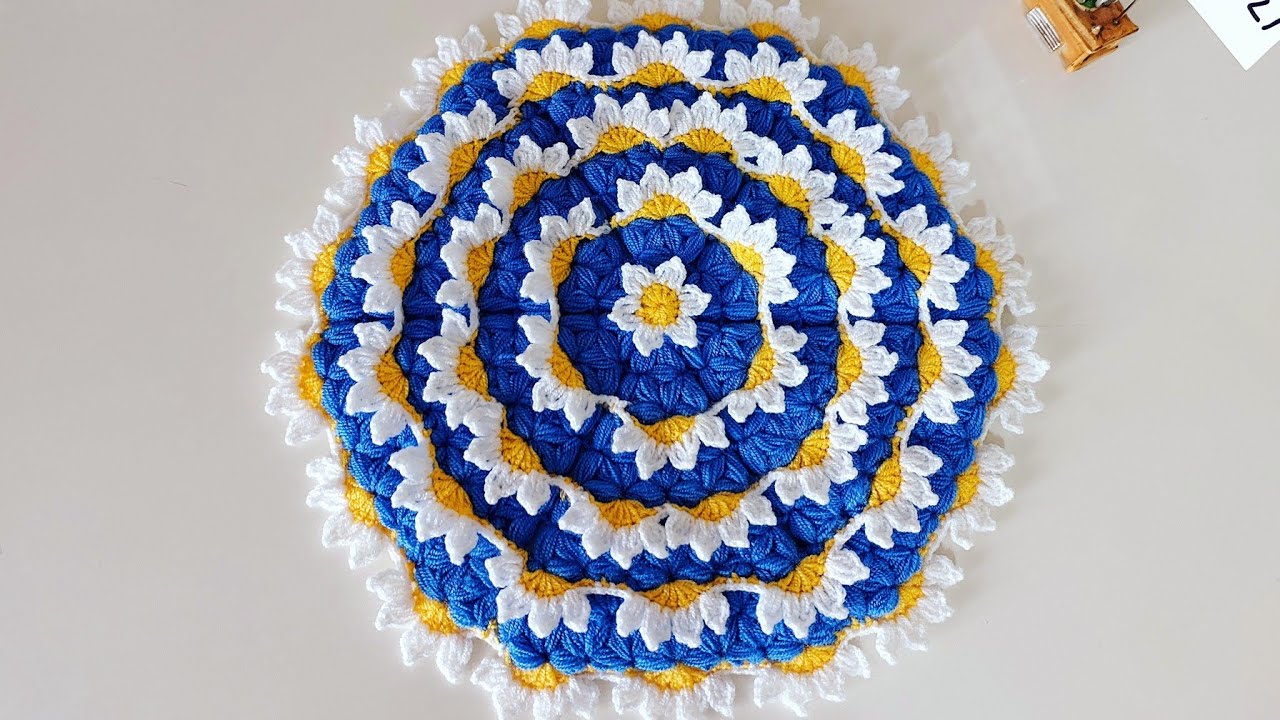 PAPATYAM LİF MODELİ (tas 👉iple tığın hikayesi cgdm 5561 🌸knitting daisy flower  ​