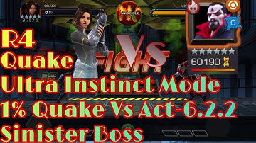 1% r4 Quake Vs Act6.2.2 Sinister Boss Solo!! #MCOC(Marvel Contest of Champions)