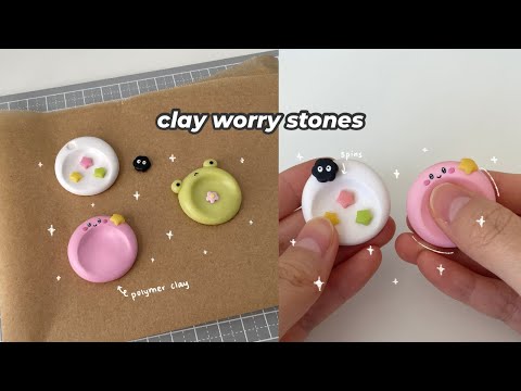 making cute clay worry stones (easy diy) ✨ thumbnail