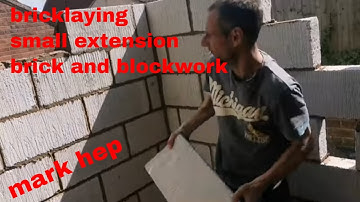 Bricklaying. Small extension brick and blockwork