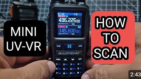 Baofeng Mini UV-5R ,  How to Scan