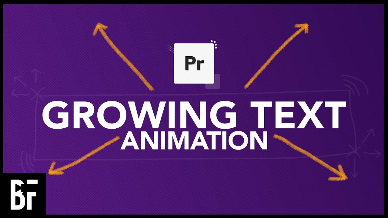 Grown txt. Premiere Pro text logo.